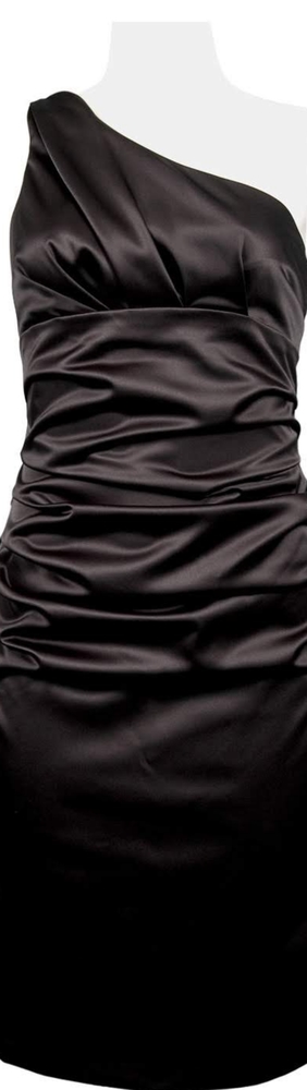 One Shoulder Ruched Solid Dress